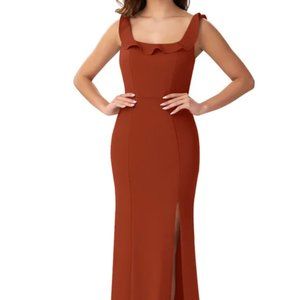 Azazie Samantha Dress Rust